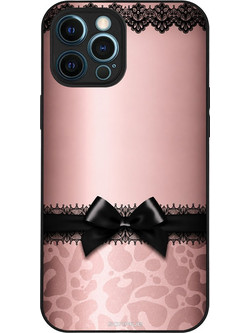 Sonique Diva Series Back Cover Λεοπάρ Φιόγκος - Ροζ (iPhone 12 Pro Max)