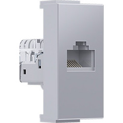 Acaelec Modys Πρίζα Δικτύου χωρίς Θωράκιση RJ45 CAT5e IP20 Ασημί (10101312441)