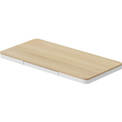 Επιφάνεια γραφείου με συρτάρι 138X68 cm λευκό/ανοικτό ξύλο