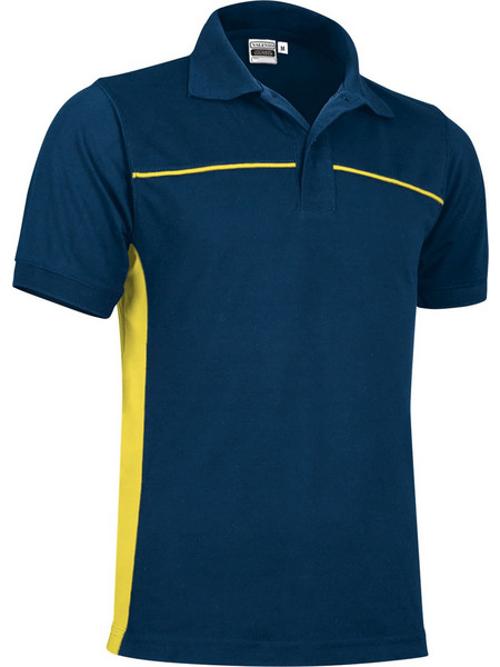 Κοντομάνικο Polo THUNDER Valento Orion Navy Blue-Lemon Yellow