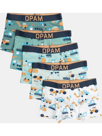 Παιδικό Σετ Εσωρούχων για Αγόρια Trucks Boxers ΜΠΛΕ