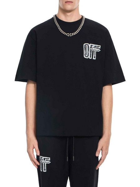 Off-White T-shirt Motion Arrow Skate relaxed skate fit μαύρο βαμβακερό