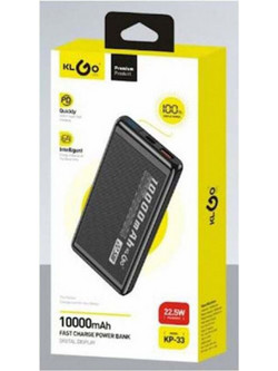 KLGO KP-33 841268887155500 Power Bank 10000mAh με Θύρα USB-A & Θύρα USB-C Power Delivery