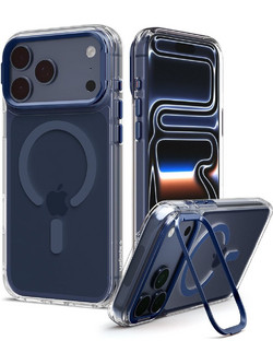 Spigen Ultra Hybrid Optik S MagSafe Θήκη iPhone 18 Pro / 17 Pro Clear / Deep Blue (ACS11922)