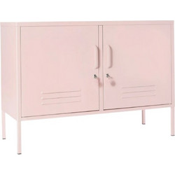 STEELEN COLOR Μεταλλικός Μπουφές/ Έπιπλο Εισόδου 100x40x70cm Πάχους 0.4mm Εσωτερικού Χώρου με Πόδια Baby Pink