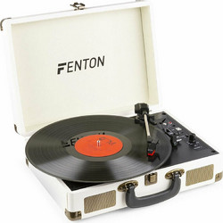 Fenton RP115D Πικάπ Βαλιτσάκι με Ηχεία & Προενίσχυση Bluetooth & USB Beige