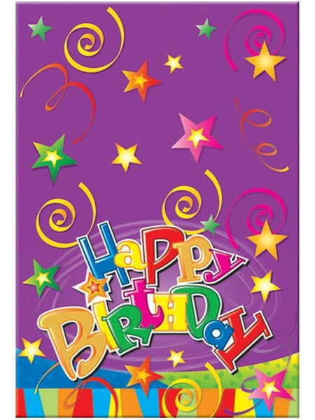 Τραπεζομάντηλο πλαστικό happy birthday 54x72εκ