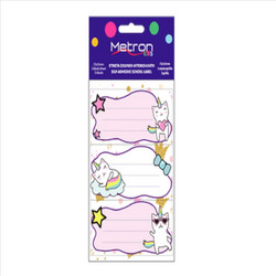 Metron Σχολικές Ετικέτες Αυτοκόλλητες Blister 48x72mm 3/Φ 3Φ Γάτα - 835.097733