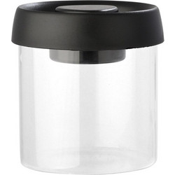 Estia Δοχείο Αποθήκευσης Κενού Αέρος Γυάλινο 450Ml Με Καπάκι Μαύρο