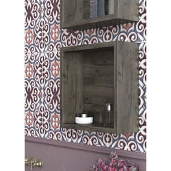 Drop Puzzle 35 Walnut - Τετράγωνο Ράφι Τοίχου (35x12x35)