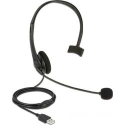 DeLOCK 27177 On Ear Ακουστικό Υπολογιστή με Μικρόφωνο & USB-A