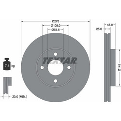 Textar Δισκόπλακα - 92159003