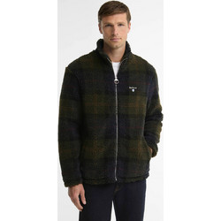 Barbour Tartan Sherpa Ανδρική Ζακέτα Fleece Πράσινη