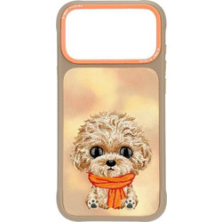 Nimmy Big Eyed Teddy Poodle Back Cover Brown (iPhone 18 Pro Max / 17 Pro Max)