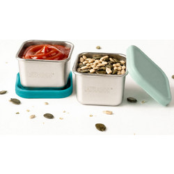 Lekkabox Cubis Mini Σετ Δοχεία Φαγητού Inox Ocean 2τμχ