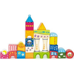 Hape Fantasia Blocks Castle (E0418) - Κάστρο Ατέλειωτης Φαντασίας Με Μοναδικά Σχήματα - 26Τεμ