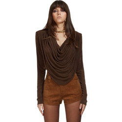 ODI ODI W CARPIANO BLUSA TOP - CARPIANO-CIOCC BROWN