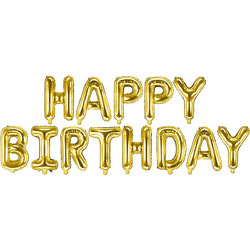 Φουσκωτό Μεταλλιζέ Happy Birthday Ύψος γραμμάτων=41cm Homie 116791