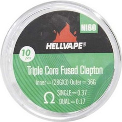 Hellvape NI80 Triple Core Fused Claptons Coils 0.37Ω - 10τμχ