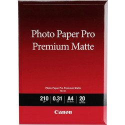 Canon PM-101 Φωτογραφικό Χαρτί Pro Premium Matte A4 (21x30) 210gr/m για Εκτυπωτές Inkjet 20 Φύλλα (8657B005)