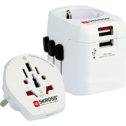 SKROSS PRO Light USB 2xA - Παγκόσμιος ταξιδιωτικός αντάπτορας