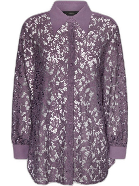 Elena Miro Lace Γυναικείο Πουκάμισο Violet 5000P000315N-0F9-VIOLET