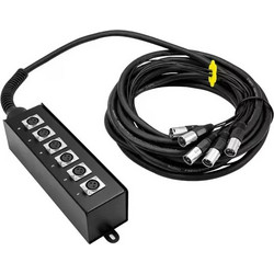 OMNITRONIC Multicore Stagebox MUS-610 6IN 10m - OMNITRONIC