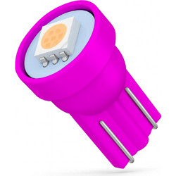 VenCore 3216-10020 - T10 W5W - Λάμπα LED για Βάση T10 W5W 1 SMD 5050 0.30W 16 Lumen 12 Volt Ροζ