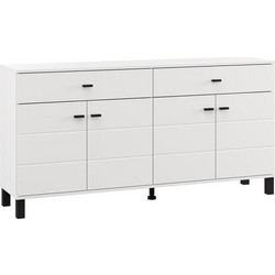 ΚΟΜΟΤΑ-ΜΠΟΥΦΕΣ ALMOND 154 4K2F4V ΛΕΥΚΟ ΧΡΩΜΑ 154x35x78εκ - FYLLIANA - 11014899