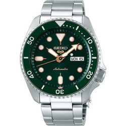 Seiko 5 Sports Ανδρικό Ρολόι Αυτόματο με Ασημί Μεταλλικό Μπρασελέ SRPD63K1