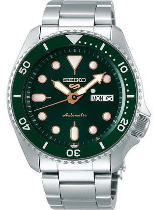 Seiko 5 Sports Ανδρικό Ρολόι Αυτόματο με Ασημί Μεταλλικό Μπρασελέ SRPD63K1
