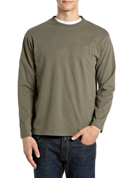LOGO PRINT O NECK LONGSLEEVE REGULAR BLOUSE MEN REPLAY