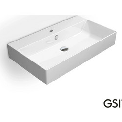 GSI Kube-X Επικαθήμενος Νιπτήρας Μπάνιου Πορσελάνης 80x47cm Λευκός 9422-300