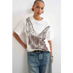 Topshop γυναικείο T-shirt Regular Fit Boel - 31002188 Λευκό