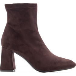 Plato Γυναικεία Μποτάκια Heel Booties Καφέ MO-0125