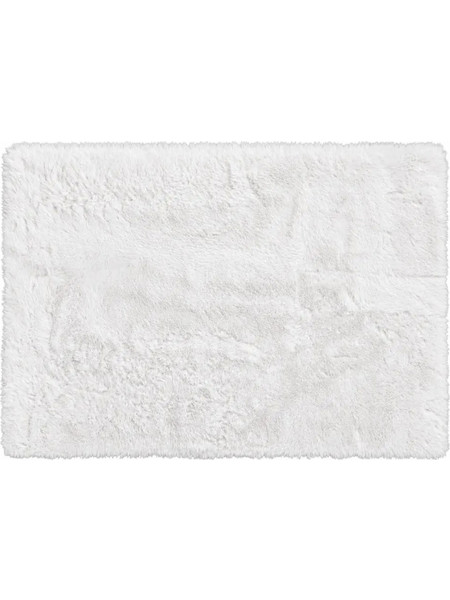Χαλί γούνινο polyester λευκό 90x60εκ
