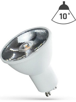 LED GU10 230V 6W SMD 10 DEGREES WW WITH LENS SPECTRUM