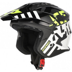 Acerbis Aria Evo Black Fluo Yellow Κράνος Μηχανής Jet