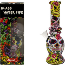 Γυάλινο Bong ATOMIC SKULL LC 15cm διάφορα χρώματα 0212885