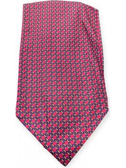 Makis Tselios Ascot κόκκινο με γεωμετρικά σχέδια μπλε και κίτρινα - MAKIS TSELIOS