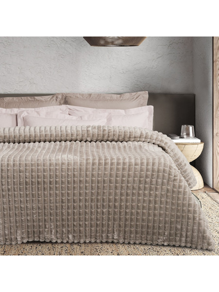 Das Home Κουβερτα Fleece 160Χ220 1387 Taupe Taupe