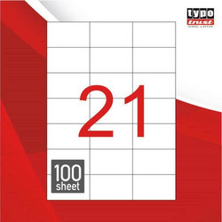 Typotrust 2100 Αυτοκόλλητες Ετικέτες Α4 Ορθογώνιες 70x42.3mm TL2111