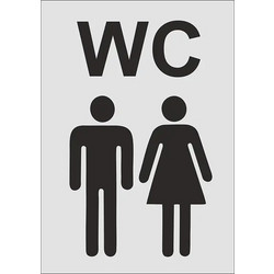 WC Αυτοκόλλητο σήμανσης