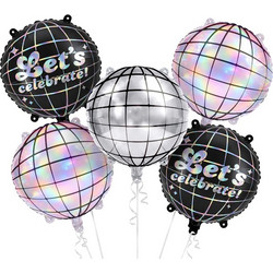 Σετ Μπαλόνια Foil Disco Balls - Mix - Συσκ. 5 τεμ