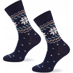 Comodo EVR05 Winter Stars Μαλλινές Ανδρικές Κάλτσες με Σχέδια Navy Μπλε