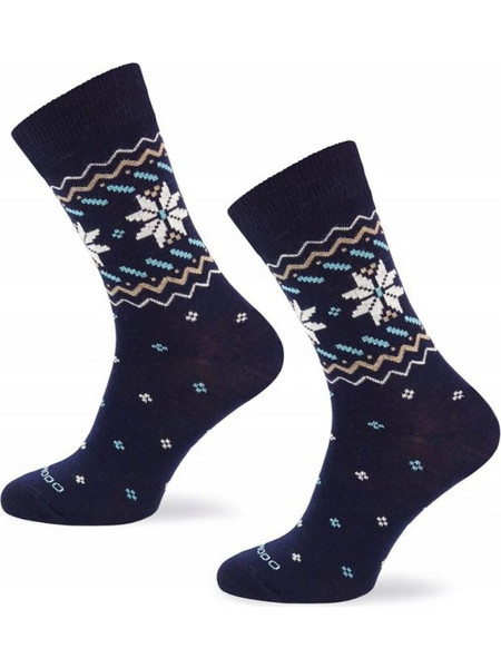 Comodo EVR05 Winter Stars Μαλλινές Ανδρικές Κάλτσες με Σχέδια Navy Μπλε