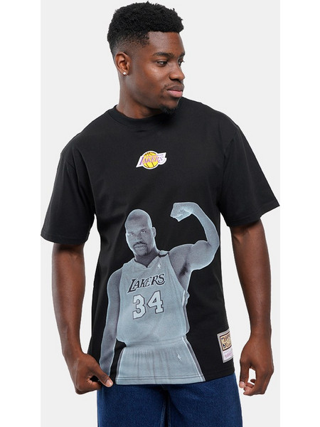 Mitchell & Ness NBA Legends Player Shaquille O'Neal Los Angeles Lakers Ανδρικό T-Shirt SS17934-LALBLCK Black