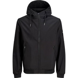 Jack & Jones Ανδρικό Μπουφάν Χειμωνιάτικο Softshell Αντιανεμικό Μαύρο 12236300