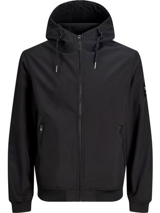 Jack & Jones Ανδρικό Μπουφάν Χειμωνιάτικο Softshell Αντιανεμικό Μαύρο 12236300