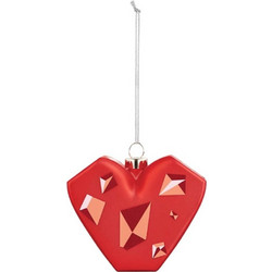 Alessi LE PALLE QUADRATE Χριστουγεννιάτικο Στολίδι Amore Al Cubo Γυάλινο 7,5x3,5x6,5 Εκ